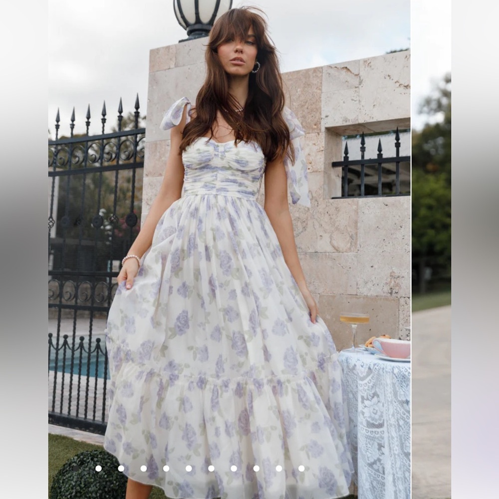 FLORET MIDI DRESS - LAVENDER